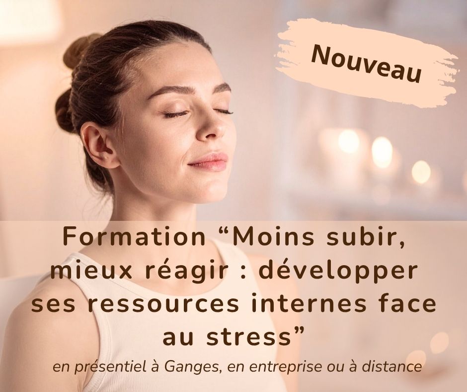 Une participante à une formation sur la gestion du stress à Ganges, en petits groupes